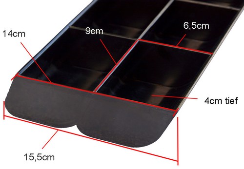 Coin tray insert for cash - 8x,