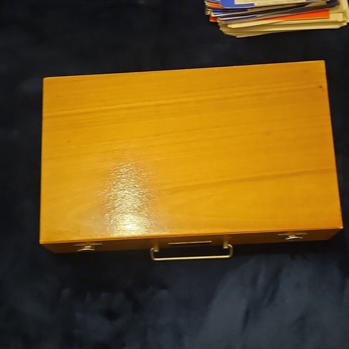 Wooden coin storage box with - wooden,